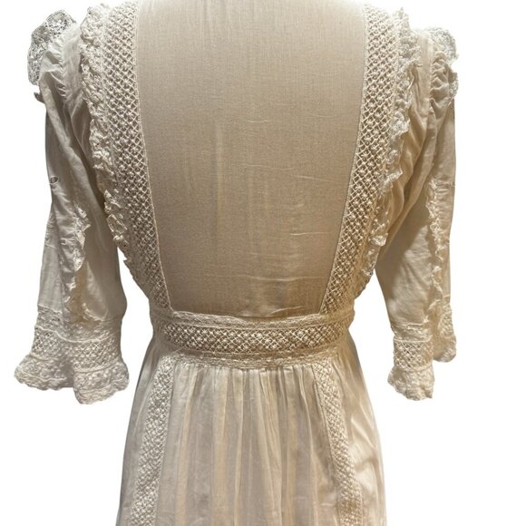 Ulla Johnson Madison Dress XS Blanc White Eyelet Lace Boho Ruffle Tassel Mini $4 - Picture 7 of 9